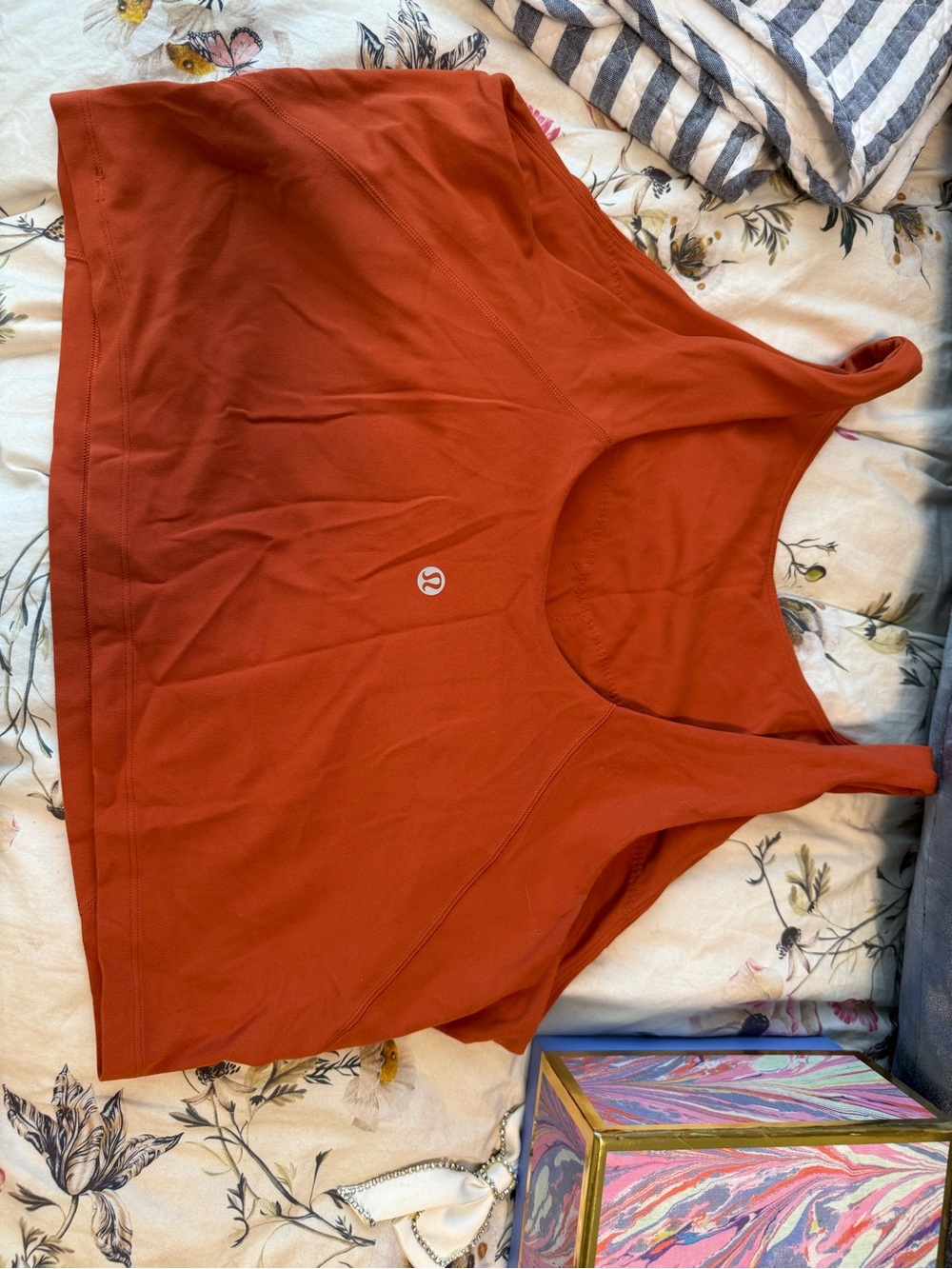 lululemon athletica Burnt Orange Racerback Sports Tank